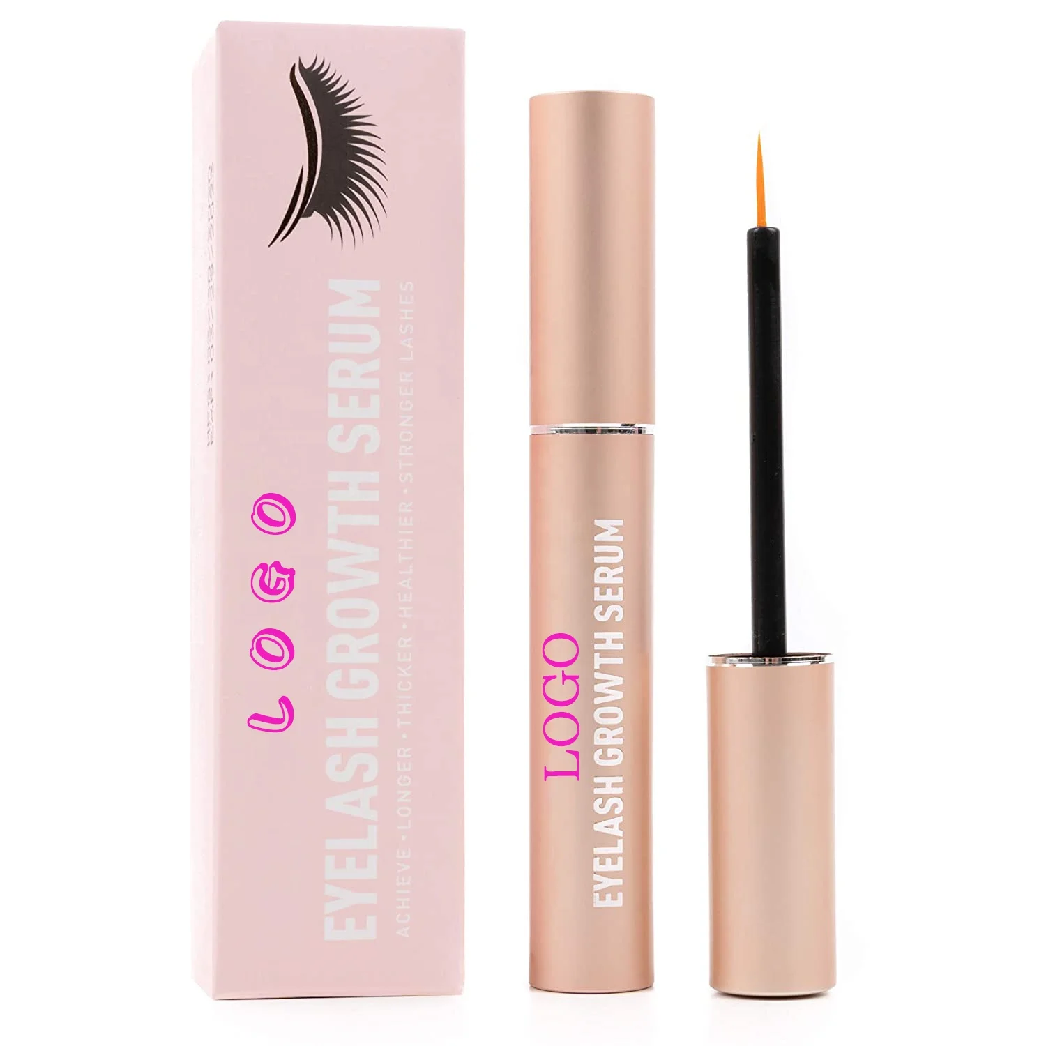 
New Pink Package Eyelash Serum 100% Natural Herb For Enhancing Longer Curling Lashes Ladies Make Up Enhancer Lash Growth Serum 