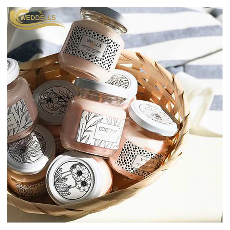 Floral Decorative Spirituality Scented Spiritual Aroma Candle Vessel