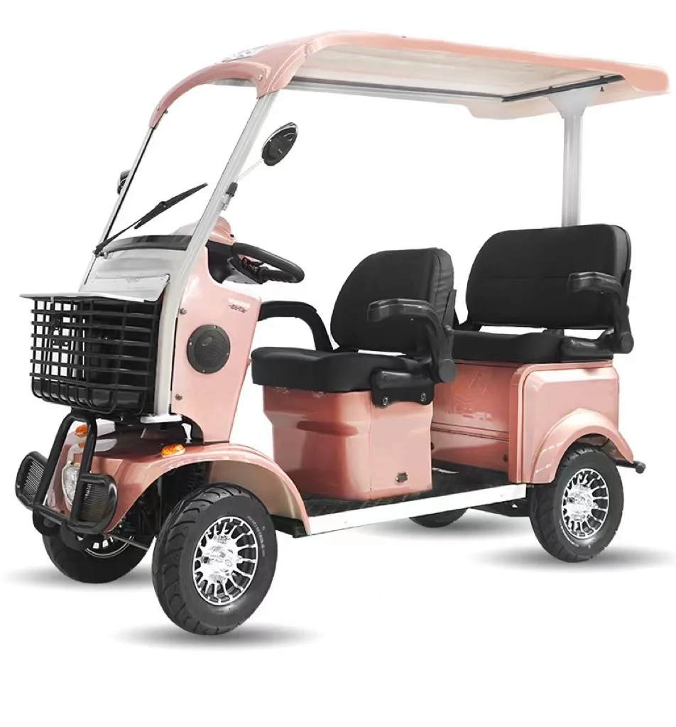 Electric tricycle for two people electric four wheel High-end New energy Leisure open body for four wheel with 2 seats