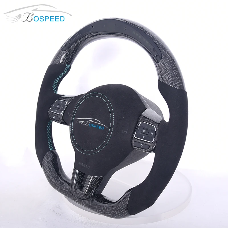 Car Interior Accessories Carbon Fiber Car Steering Wheel Black For VW Golf6 GTI 6R
