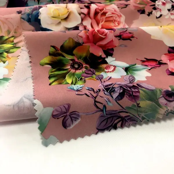 Shaoxing Textile Hot Sale 100% Polyester Printed Wool Peach Indonesian Dress Fabrics,Polyester Wool Peach Fabric For Arab