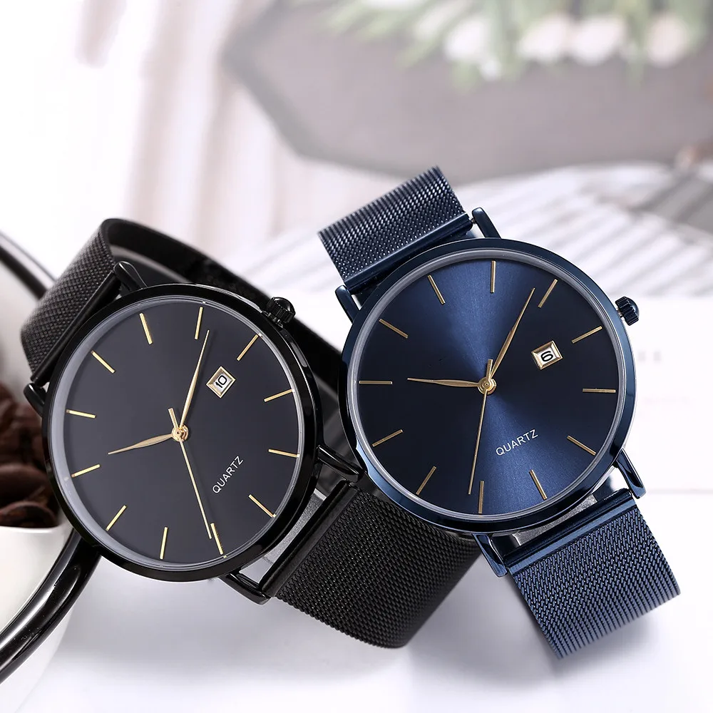 Minimalist Mens Women Couple Watches Classic Simple OEM Custom Logo Wristwatch Timepiece Quartz Drop shipping Wristwatches