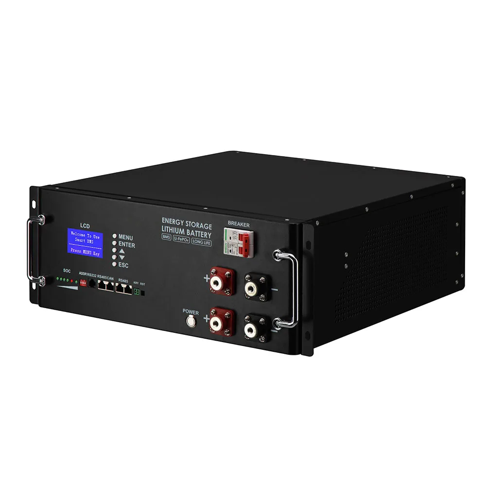 48v 51.2v 100ah 200ah Lifepo4 Battery Rack Solar Energy Storage Parallel Cabinet Lithium Battery Rack Mount Battery