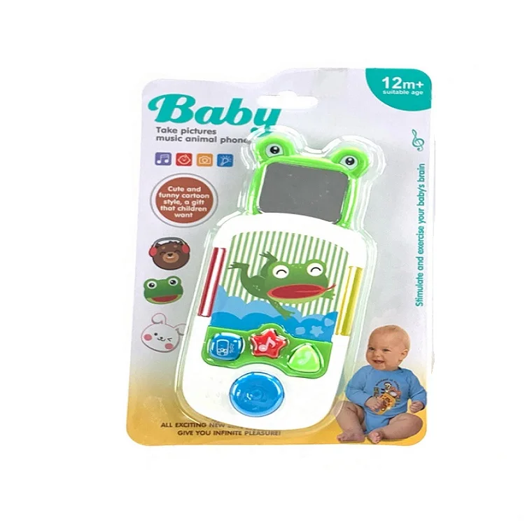 2 color mix insert Card AAAbattery*2  not included cartoon frog animal photo lighting music mobile phone toy