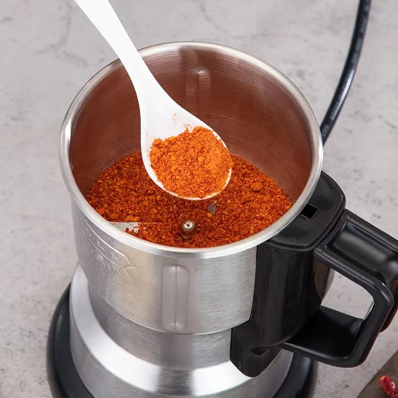 Electric Grinder 300w High Speed Blending Powerful Pepper Chili Spice Crusher Dry Goods Powder Make Machine 500ml