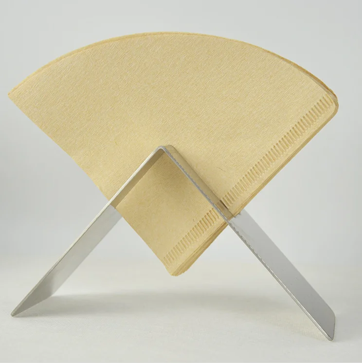 Home Kitchen Portable Travel Stainless Steel Standing Coffee Paper Filter Holder Stand