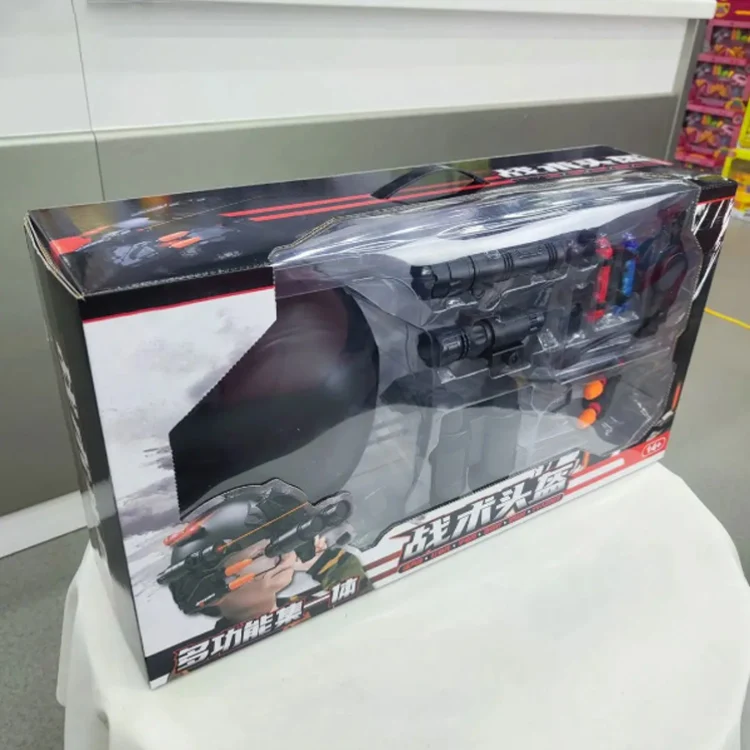 Super Cool Counter-Strike Pretend Role Play Military Tactical Toy Kids Includes Black Helmet Earphone Binoculars-Made Plastic