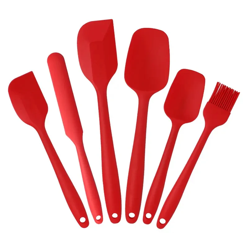 Silicone Rubber Spatula Set Baking Tools For Baking Cooking and Mixing Dishwasher Safe Easy to Clean Kitchen Utensils