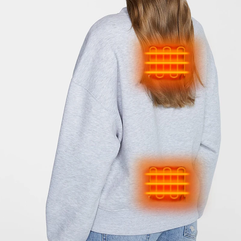 Dr.warm Rechargeable Battery Heated Hoodie Custom Electric Heating Sweatshirt