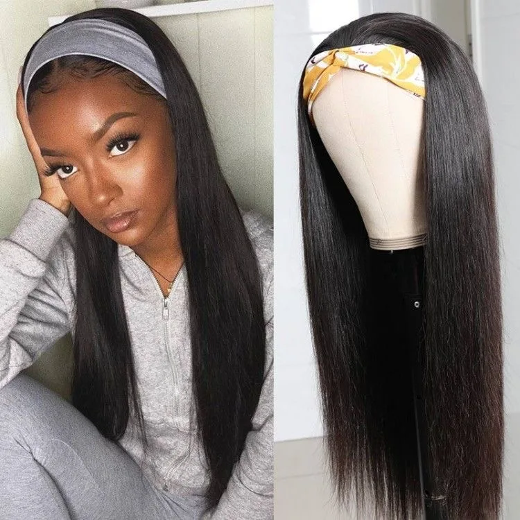 
Alimina wholesale virgin headband human hair wigs, brazilian headband wigs human hair,headband wigs for black women 