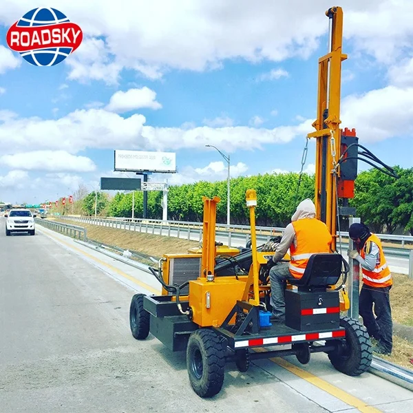 Traffic Safety Guard Rail Installation Machine