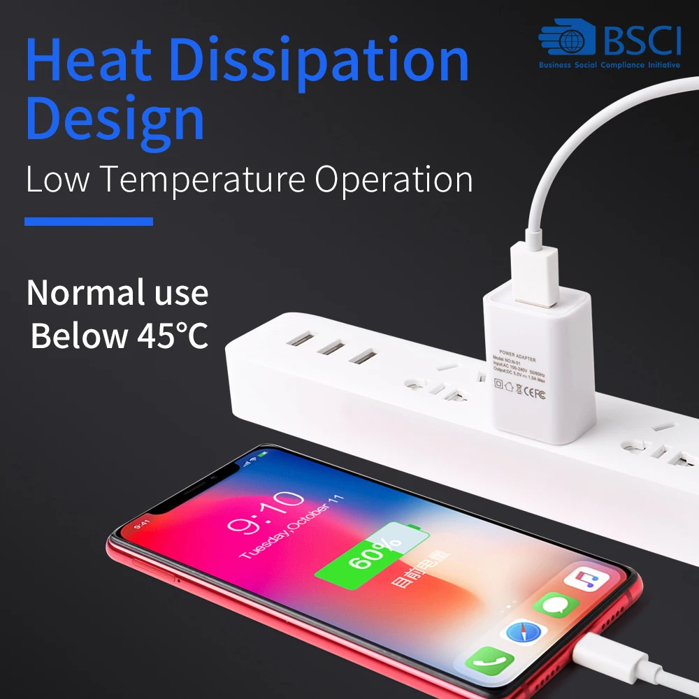 Wholesale 5V 1A Mobile Phone Universal Wall Charger 5W AC Charger with USB