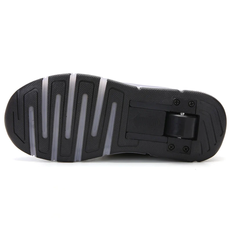 Drop Shipping 7 Colors LED Rechargeable Kids Roller Skate Shoes Single Wheel Shoes Sport Sneaker S