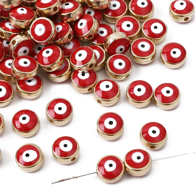 JC resin eye flat round beads beading diy