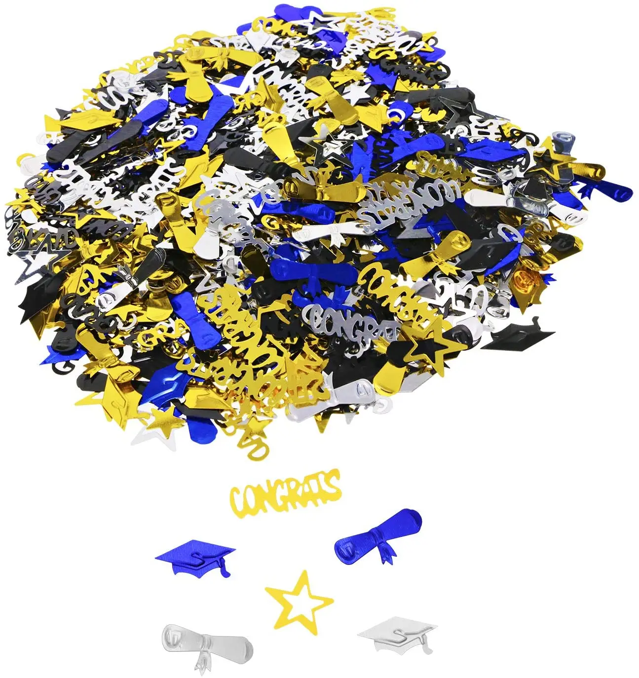 
2021 Graduation GRAD Diploma Confetti Happy New Year Confetti Decoration Ball Anniversary Confetti 
