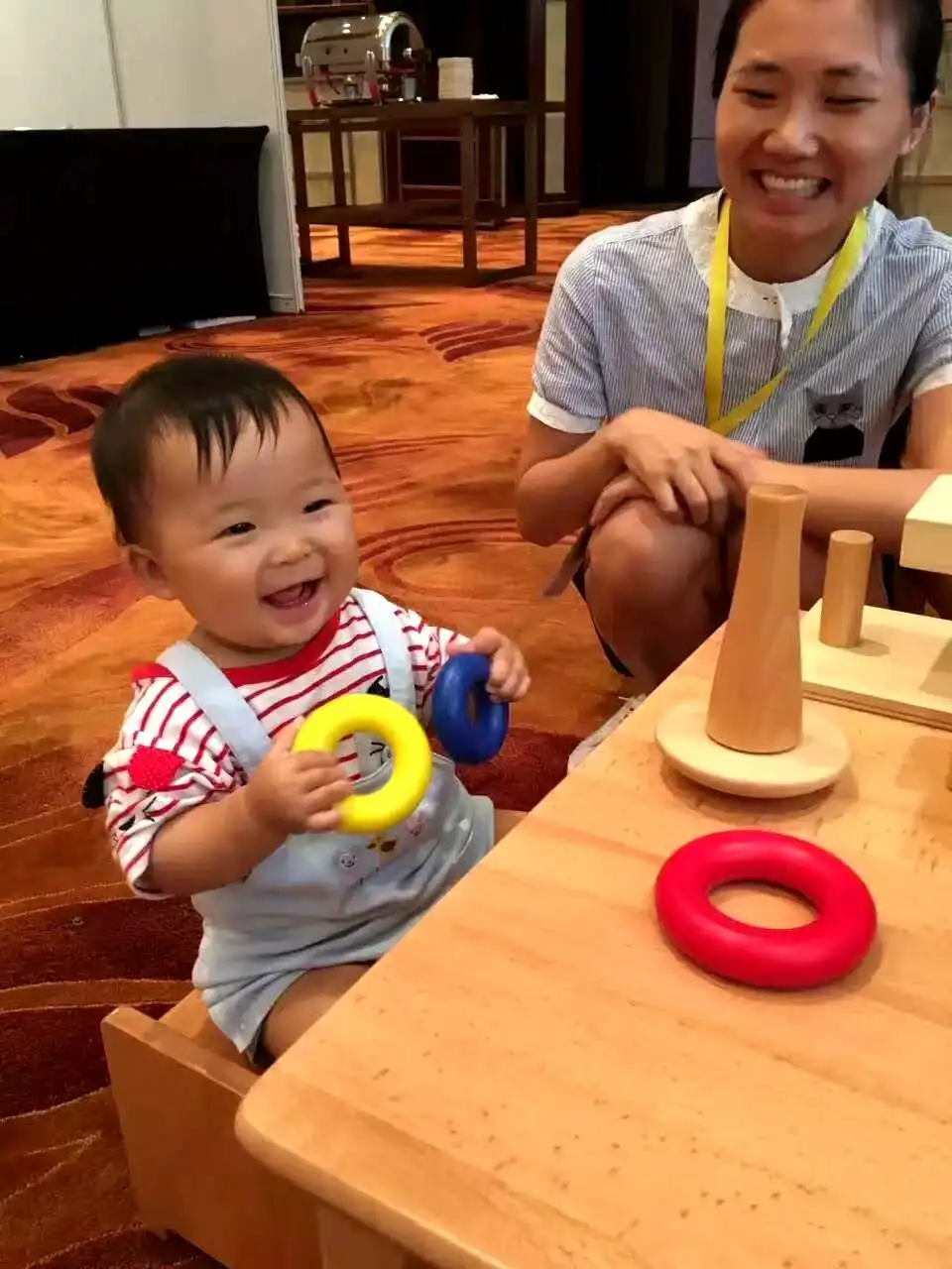 New Wooden House Beautiful Baby Toys Montessori Infant Toddler Toys Stacker