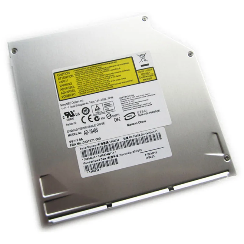  Optiarc AD-7640S SATA слот нагрузки двойной чехол повышенной прочности с DVD + R/RW RAM горелки привод ноутбука компакт-дисков Brenner Laufwerk езды на