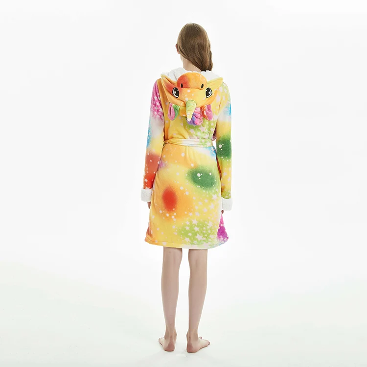 
Fashion Unicorn Bathrobe Sleepwear Adult Animal Pajama Unicorn Bath Robe Cartoon for Women Men 