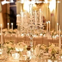Crystal Glass 5 arm Candelabra for Home Decoration For Wedding Decoration