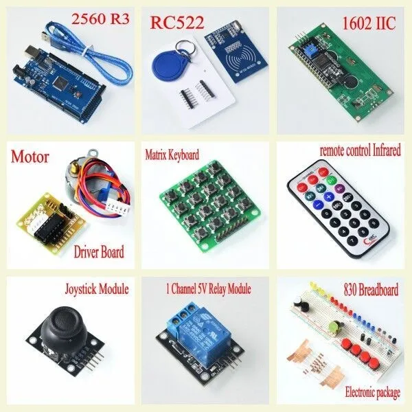 Mega2560 R3 Starter Kit Motor Servo Rfid Ultrasonic Ranging Relay Lcd For aArduino