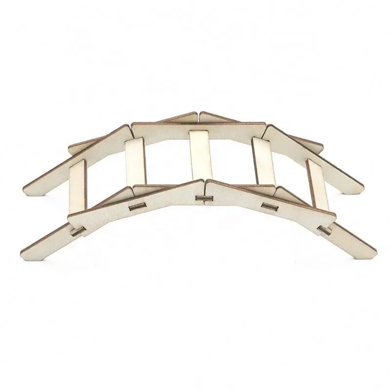 Kid diy wooden puzzle education science toy bailey bridge component for sale australia