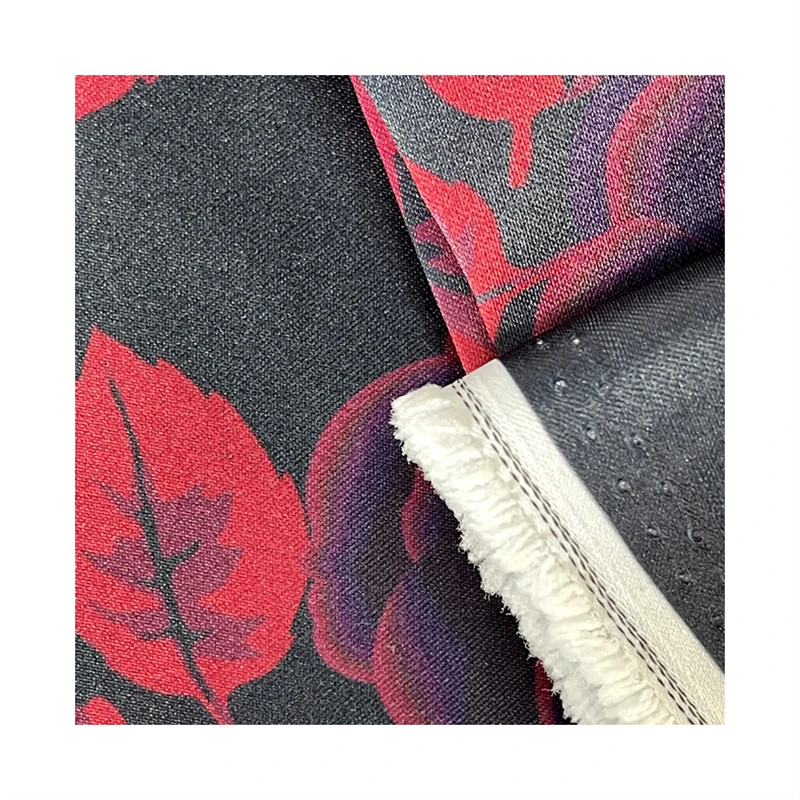 custom digital printed rose patterns polyester heavy satin top chiffon fabric for garment