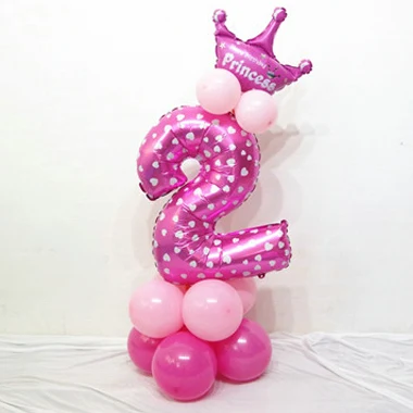40 см фольгированный воздушный шар в форме цифр, украшение для вечеринки
