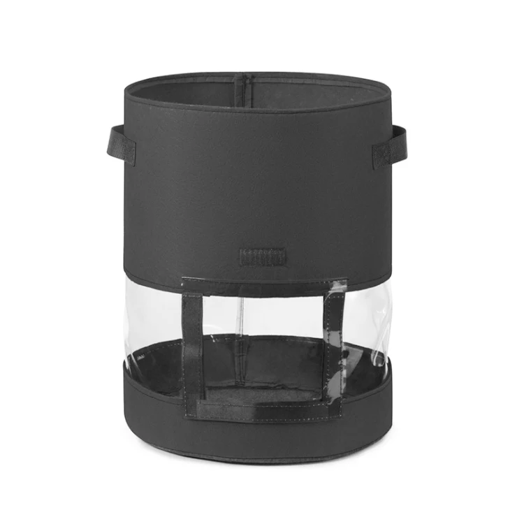 Factory wholesale custom 5 / 7 / 10Gallon breathable thicken grow bags pots garden potato felt fabric with handle for tree farms