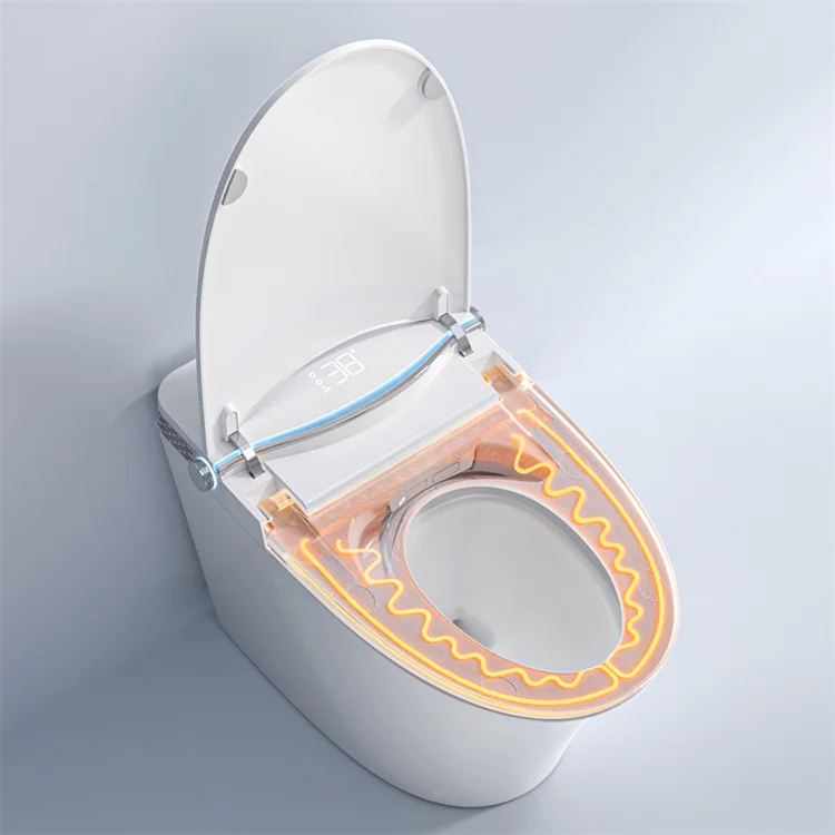 Modern elongated intelligent toilet wc toilets one piece automatic flush smart toilet for home hotel bathroom