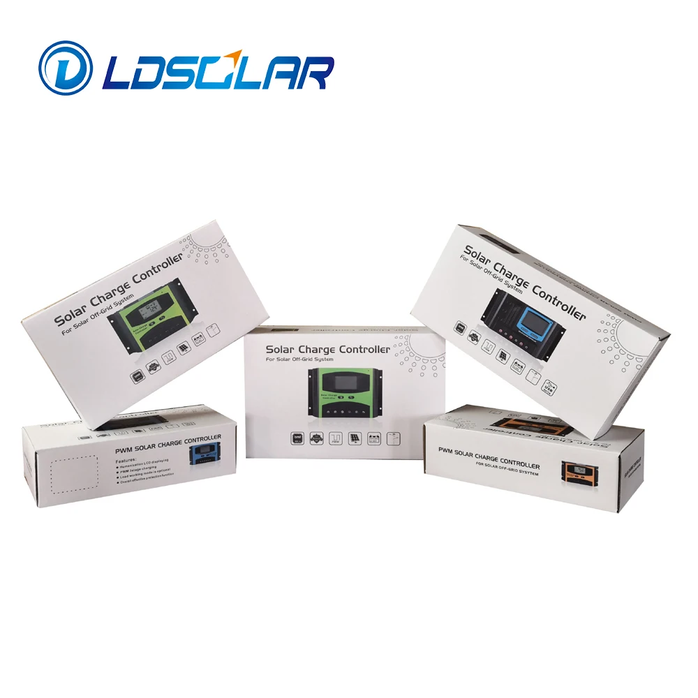 manufacturer direct LDSOLAR solar charger controller 12v 24v lithium with due USB ports
