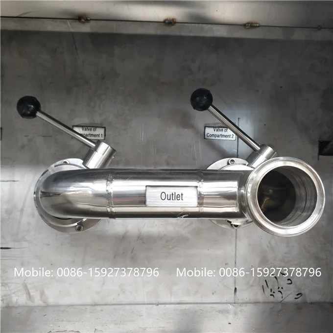 
304 stainless steel milk tanker truck with automatic cleaning 