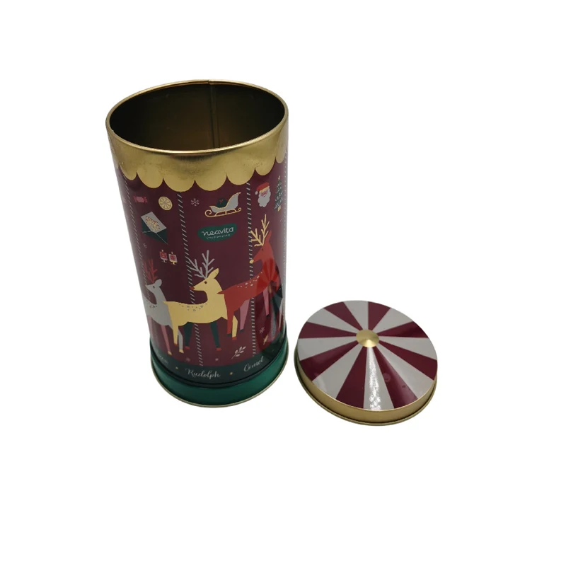 manufacturer Carousel cartoon music tin box Christmas gift Empty metal packaging horse mouth metal can