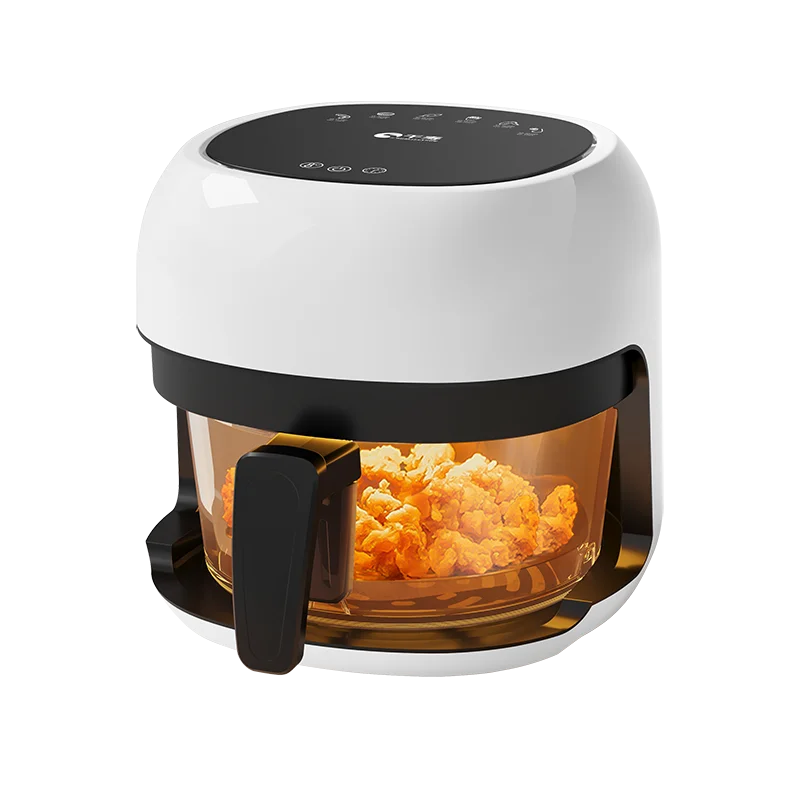 4L new design Digital touch screen electric GLASS Air Fryer Without Oil with paddle and perspective window glass air fryer