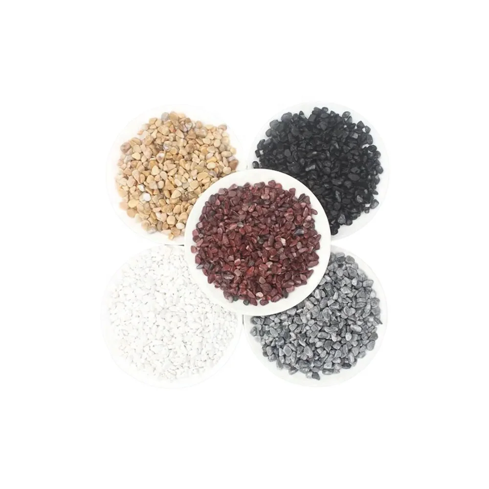 Современный натуральный гранит мелкая белоснежная галька мелкий полимерный гравий для парковой обработки камень