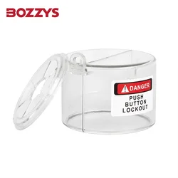 Removable Transparency Glass Resin PC Push Button Lockout Cover With mounting base Suitable for Emergency Stop Push Button