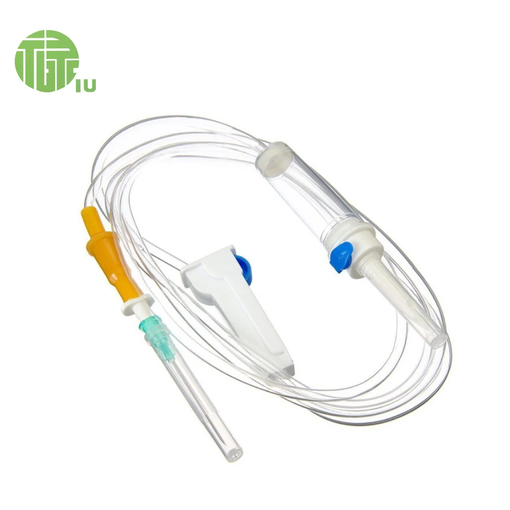 Disposable Medical Giving IV Infusion Set with Flow Regulator