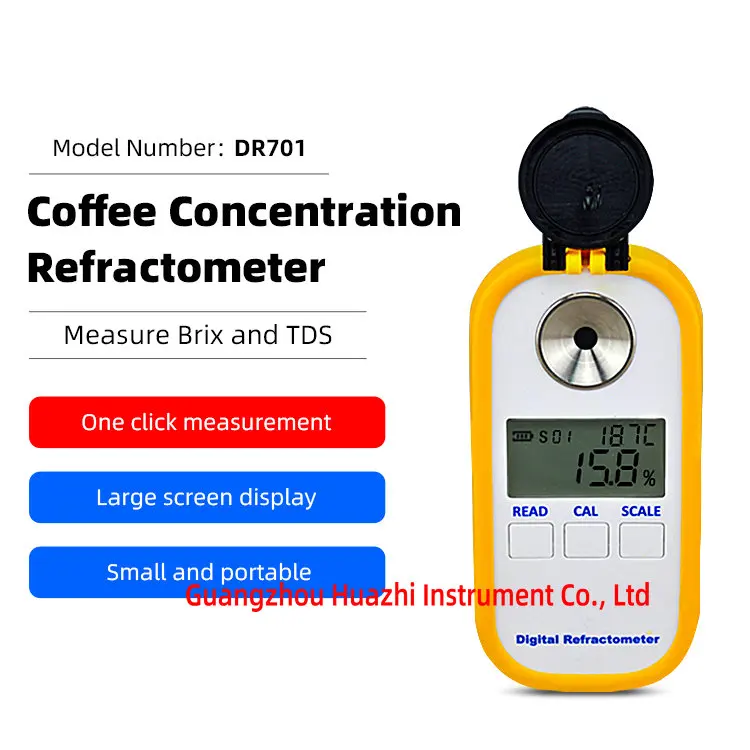 Digital display coffee concentration and sugar content meter Brix TDS dual-purpose electronic DR701 coffee refractometer