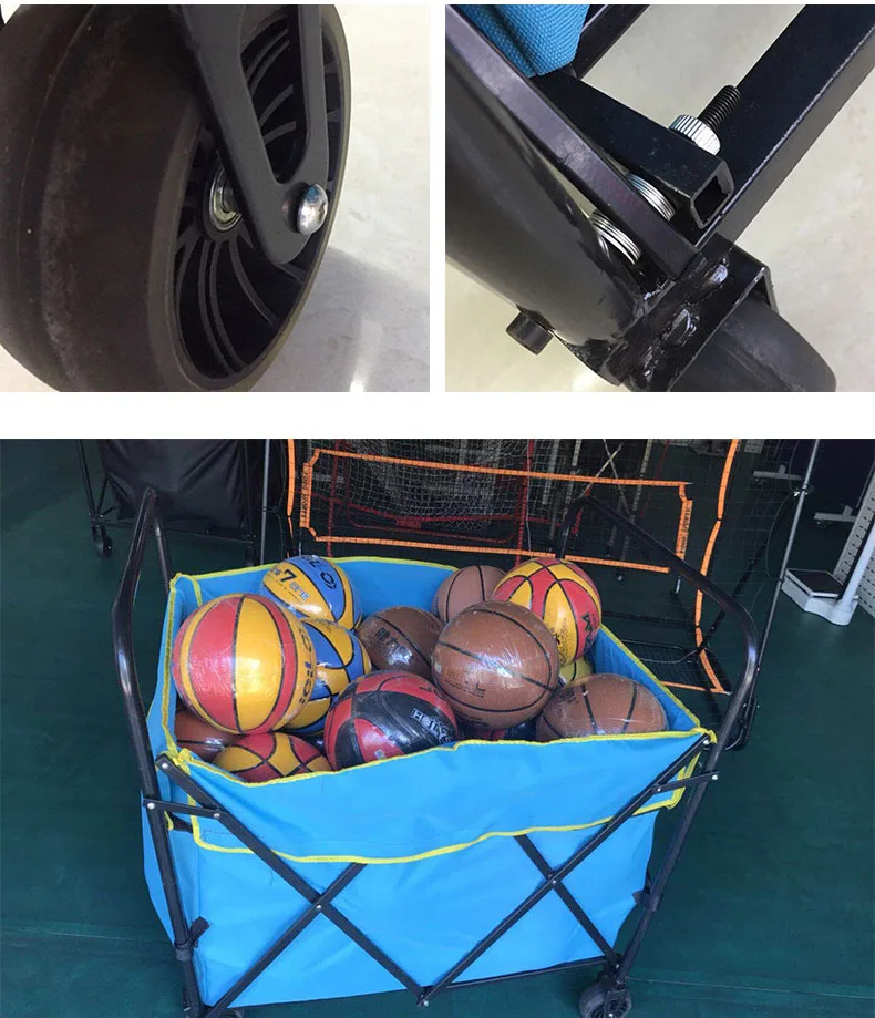 Portable Football Basketball Voleyball Vart Tennis Ball Trolley Sport Ball Cart for GYM Kindergarten