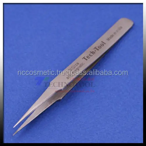 Korea Hot Selling Wholesale price Sharp corners stainless steel extension eyelash applicator tweezers eyelash tweezers