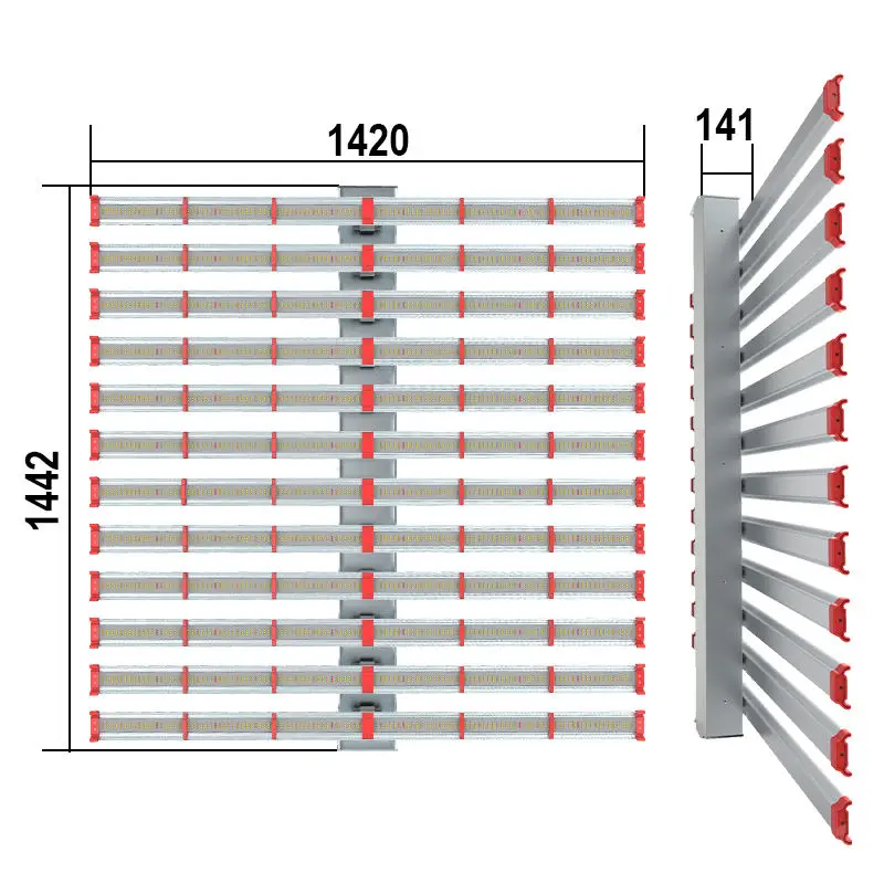 Agriculture Green House Lamp 110V 470V 1000 Watt Uv Full Spectrum Dimmable Eco Grow Farm 5X5 8 Bar Slim Led Grow Light 1000W