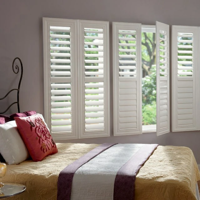 
Adjustable Window Cheap Wooden Hurricane Plantation Shutters 