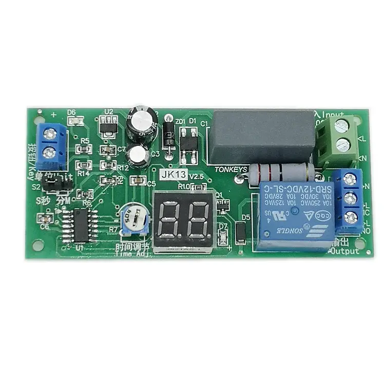 1-99 seconds 220V AC timing trigger type dynamic display LED digital timing time relay module