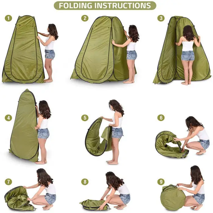 Outdoor Easy Pack Shower Tent Changing Room Dressing Tent Toilet Shower Tent Beach Portable Changing Room