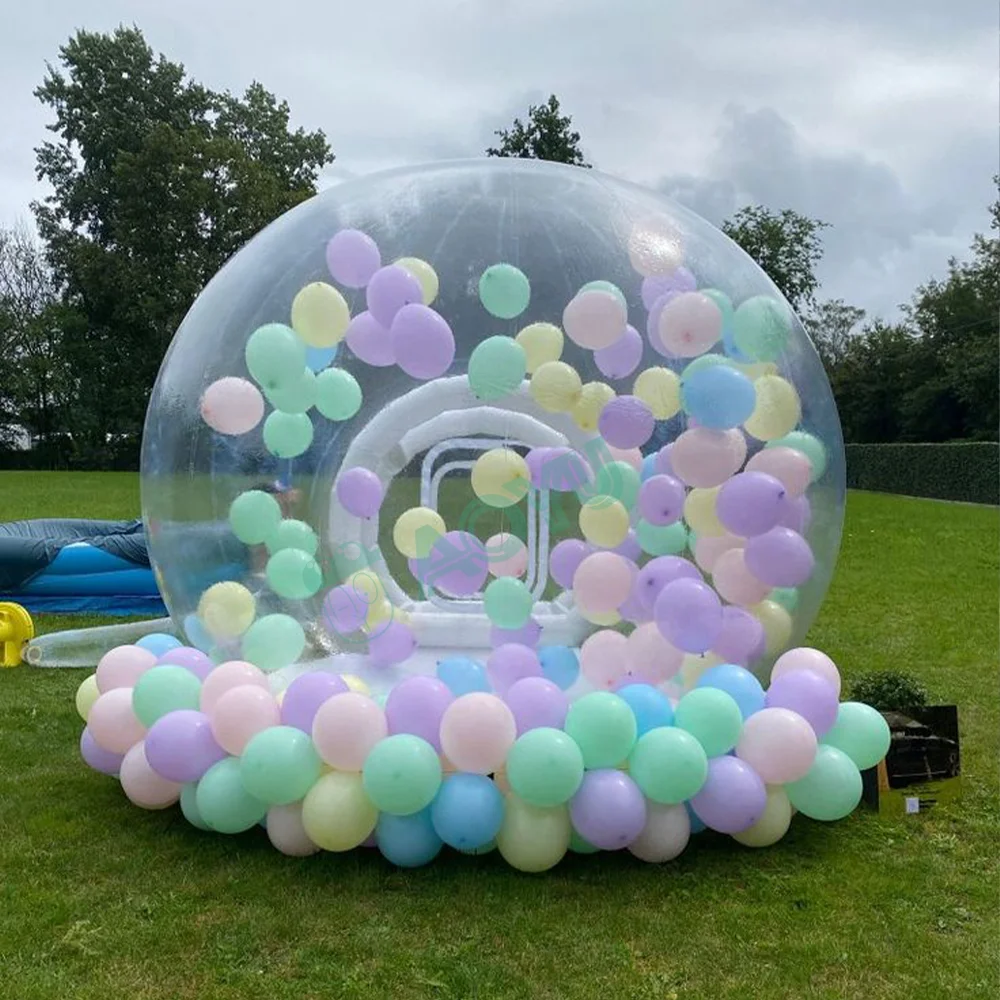 AOYU Outdoor Clear Top Inflatable Lodge Jumping Bubble Hotel Tent House Dome Kids And Blower For Rent