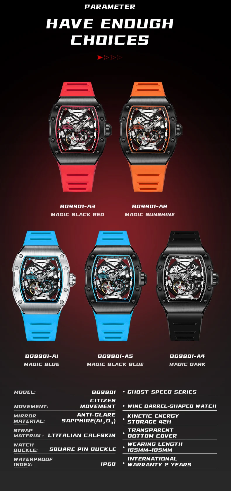 Brand Your Own Logo Hollow Out Rubber Strap Wristwatch Luxury Mechanical Automatic Wrist Men Watch