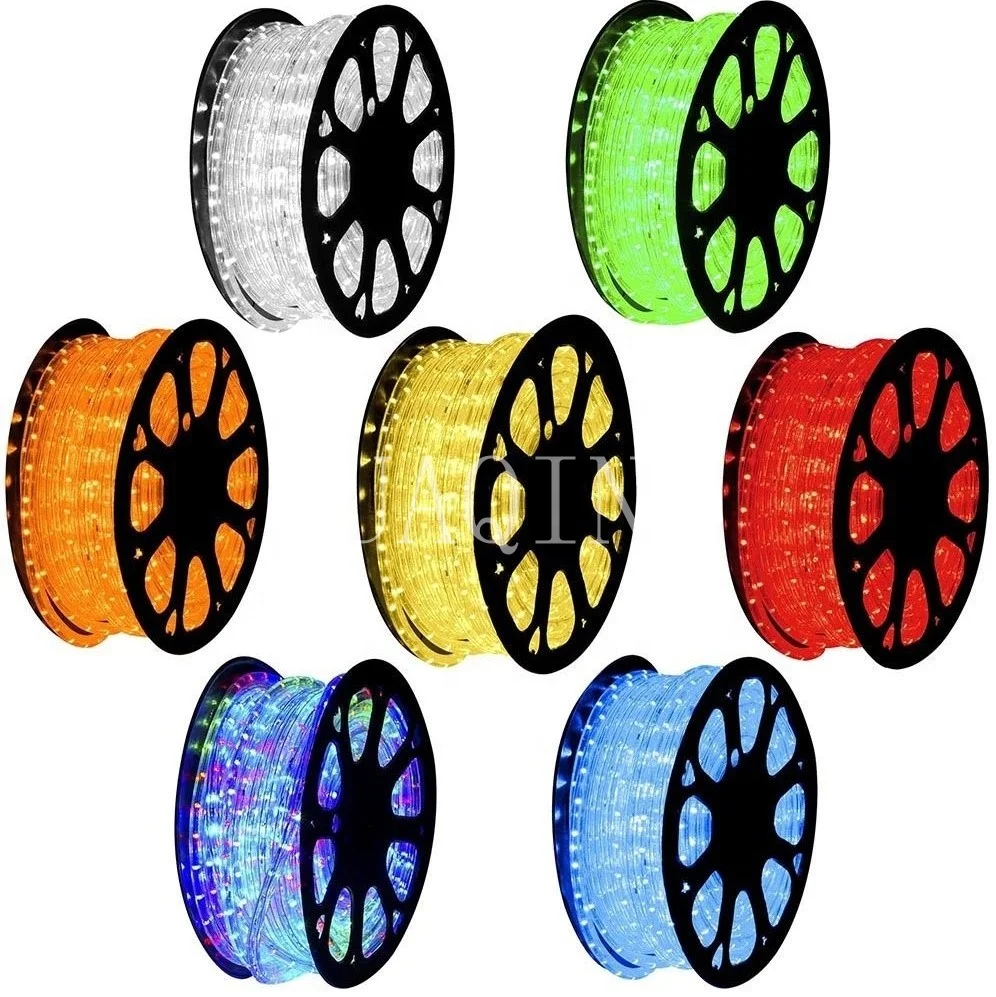 HQ 18FT Led Rope Lights Outdoor  Halloween Decorative Orange Tube Rope Light Led High Brightness Garden String Rope Light Led