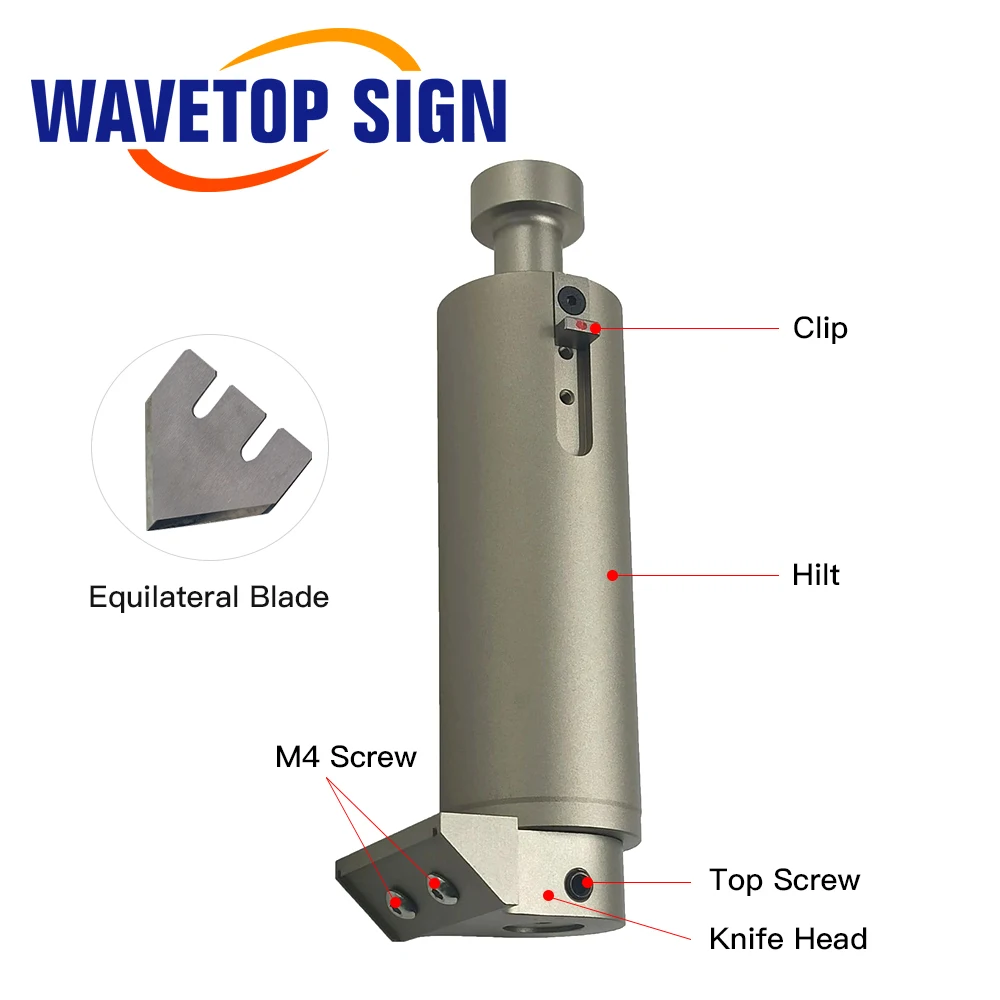 WaveTopSign CNC косообразный нож толщиной 20 мм вибрационная головка ножа для мягкого стекла ПВХ сотовая доска KT Board