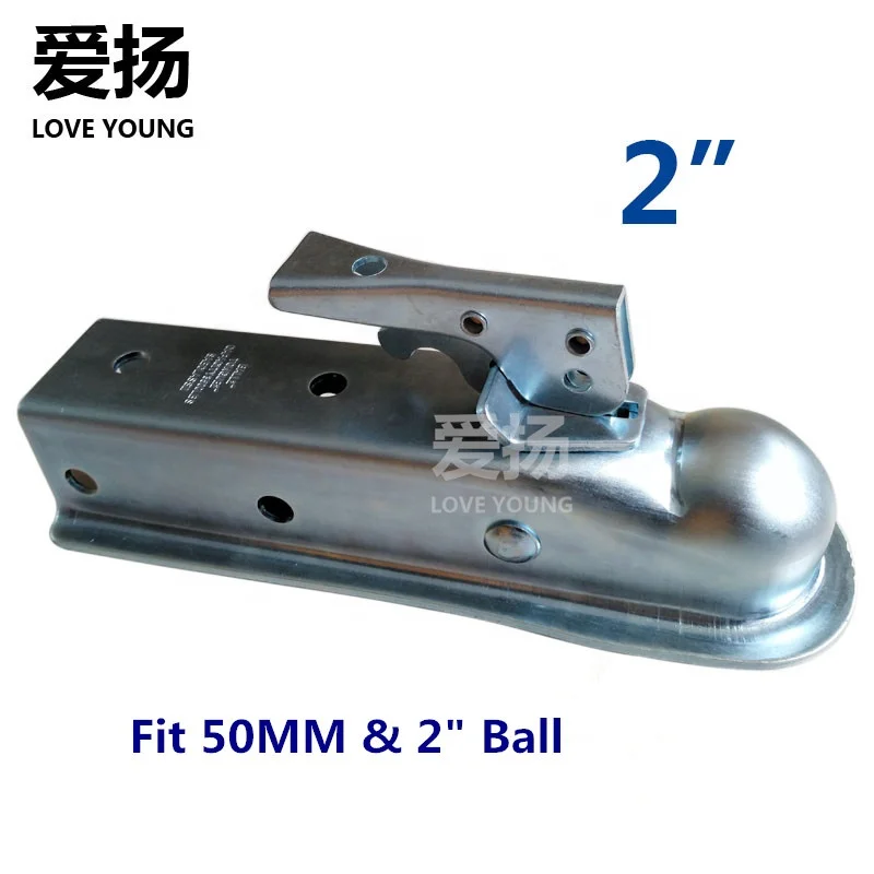  LOVEYOUNG high quality steel fit 2 inch trailer tube coupler towing parts galvanized