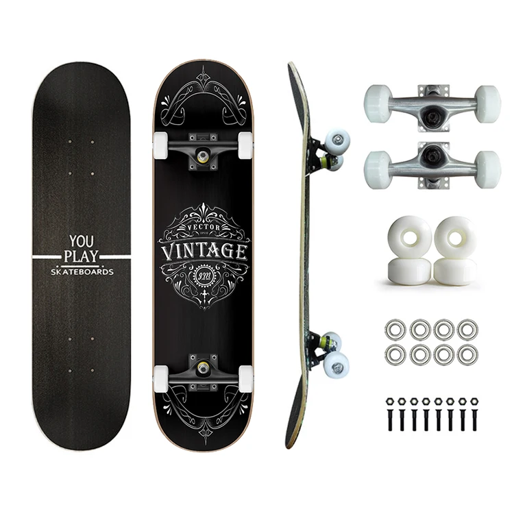 Outdoor Sports Custom Maple Skateboard Popular Design Professional Skateboard Deck Double Rocker 32 Inch Skateboard