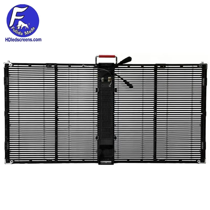 super light p3.9-7.8 mm indoor window led display/glass transparent led screen for media facade